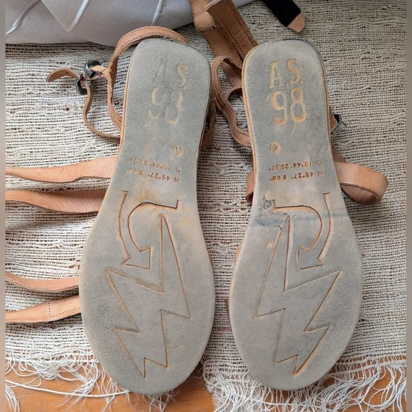 A.S.98 Labo strappy leather platform sandals size 41 - Picture 6 of 7